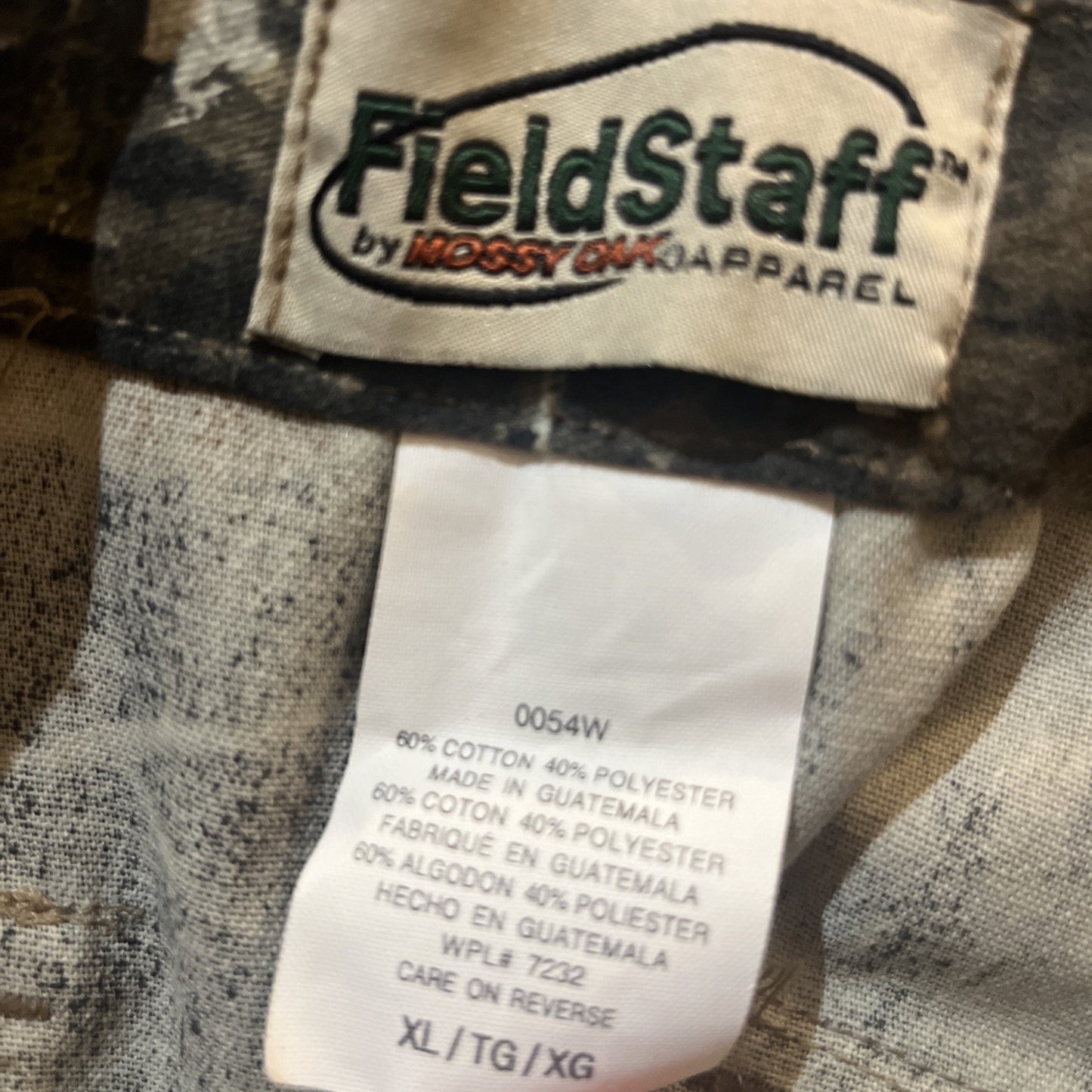 Mossy Oak Field Staff Camo Cargo Pants Hunting Outdoor Youth/X-Large