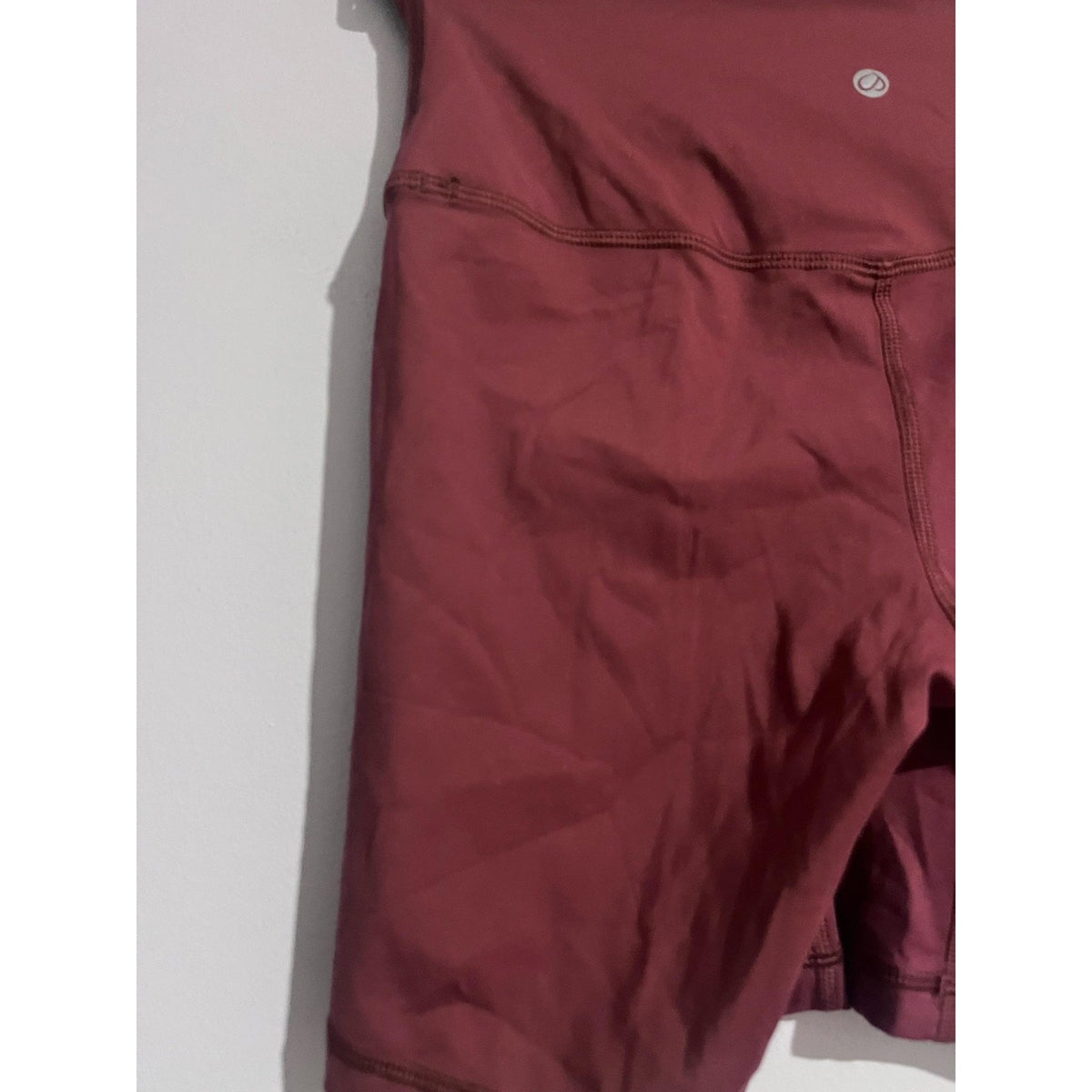 CRZ Yoga Shorts Womens XS Red Biker Slim 6in Inseam Elastic Waist Stretch