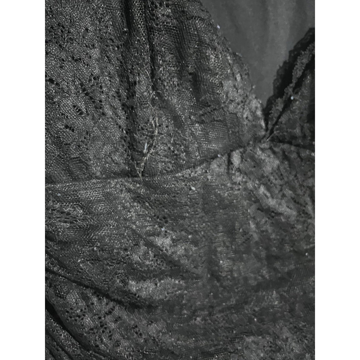 Abercrombie & Fitch Blouse Womens S Black Lace V-Neck Cap Sleeve Lined
