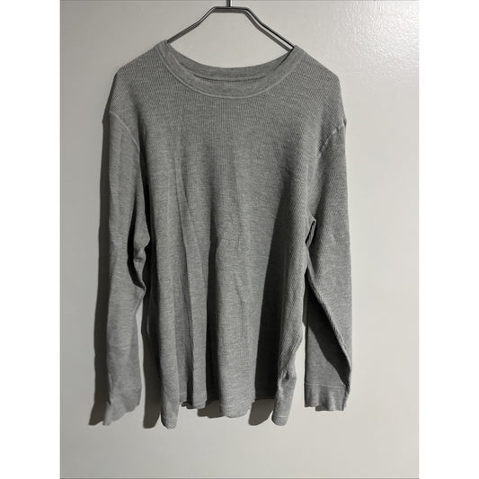 Magellan Outdoors Waffle Shirt Mens 2X-Large Gray Long Sleeve Crew Neck