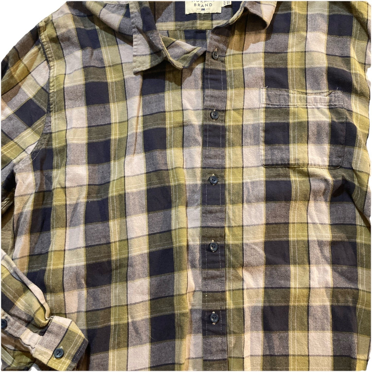 The Normal Brand 100% Cotton Plaid Flannel Button Down Shirt - Men' 2XL / XXL
