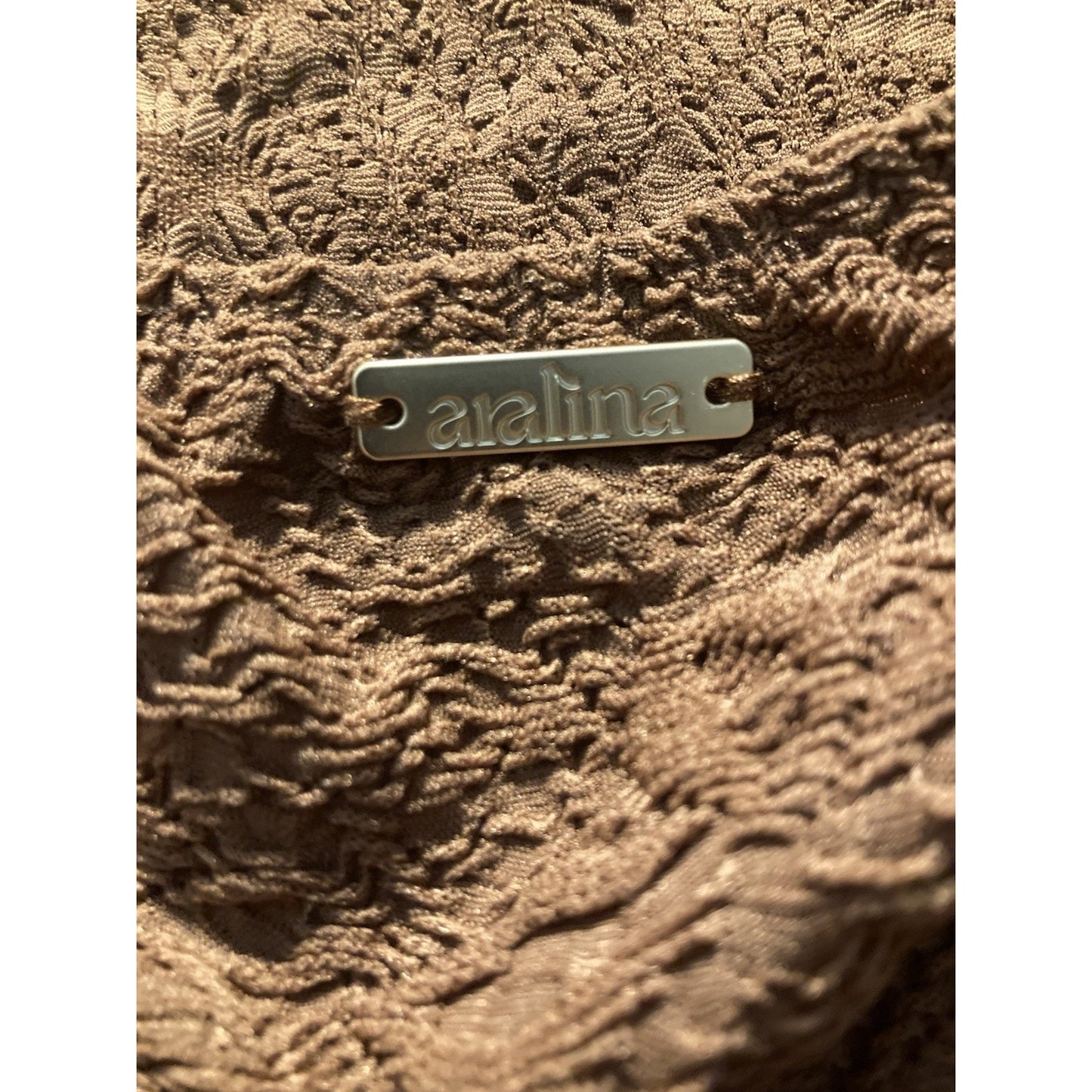 Aralina Bodysuit Backless Long Sleeve Button Clasp With Metal Logo XS
