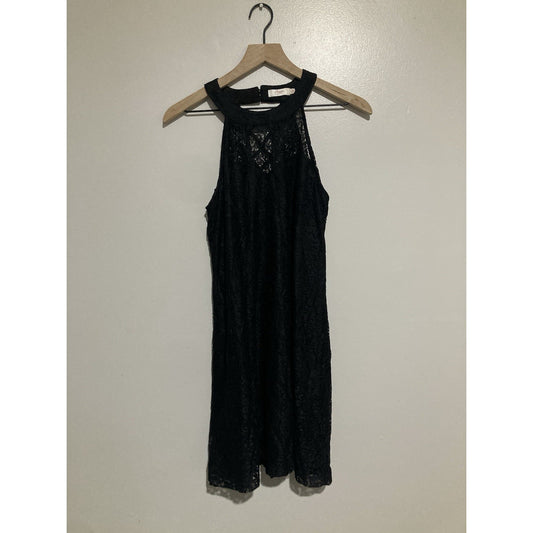 Candie's High Neck Lace Swing Dress Size Medium Whimsigoth Black