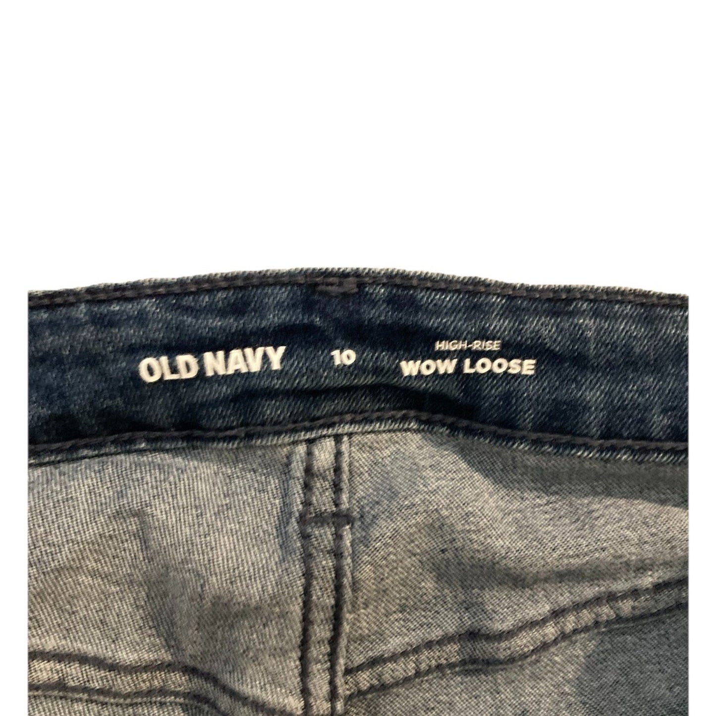 Old Navy Medium Wash High Rise WOW Wide Leg Jeans Size 10