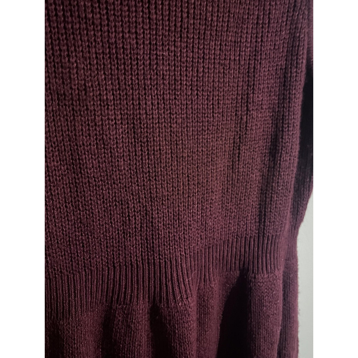 Dress Womens XL Purple Sweater Dress Fit & Flare Tank Midi Knit Stretch