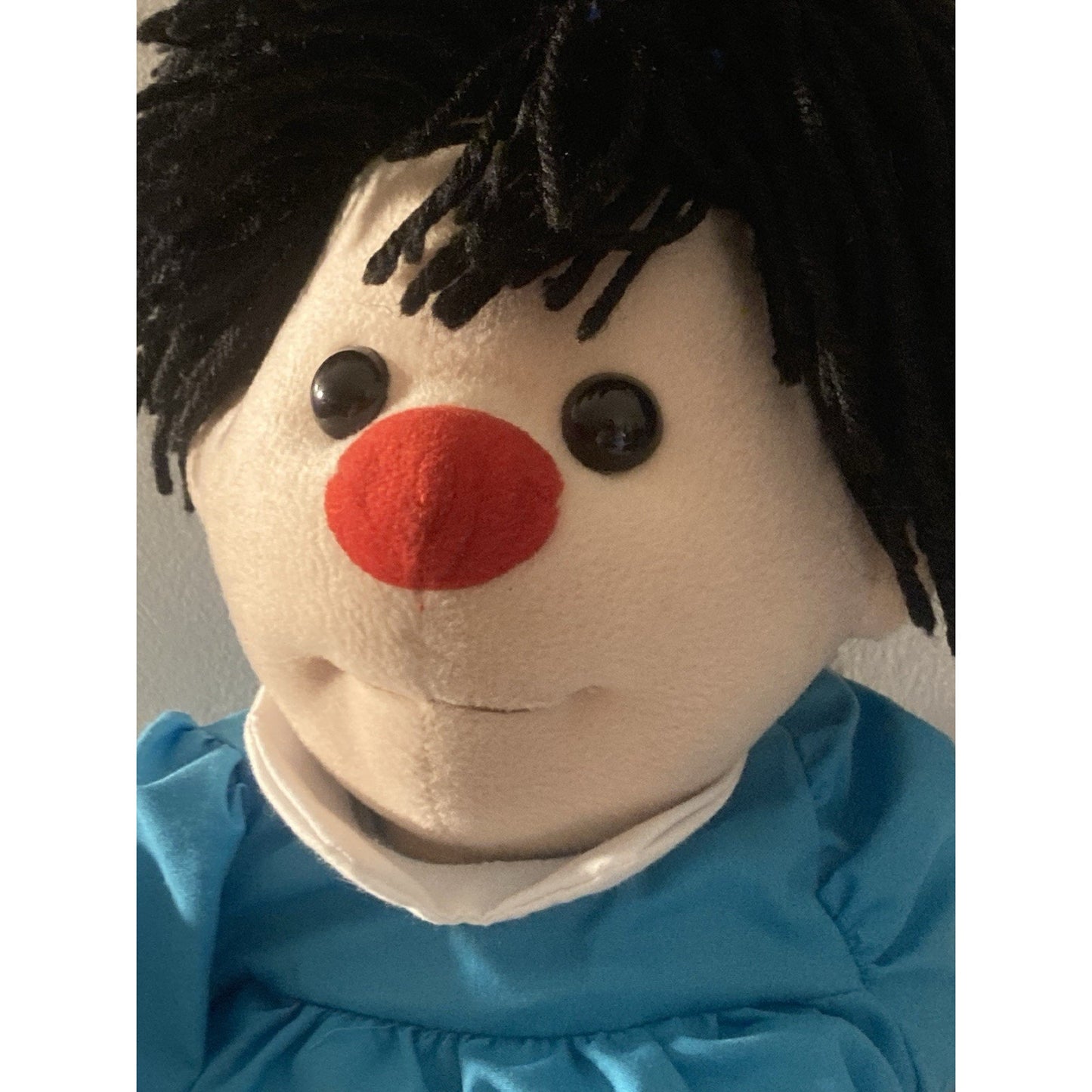 CLEAN Big Comfy Couch Molly Doll Plush Stuffed Soft Toy 17” Blue Dress VTG 1995