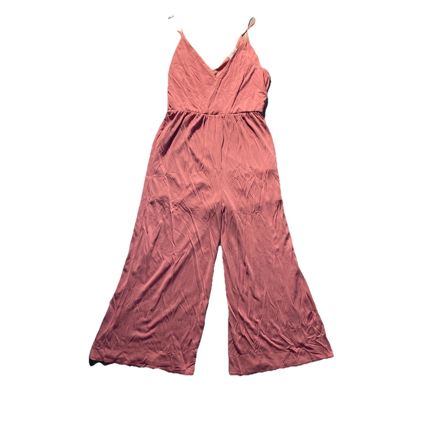 Boho Beach Chic Sienna Sky Jumpsuit Women’s Medium Dusty Rose Wide Leg Crop
