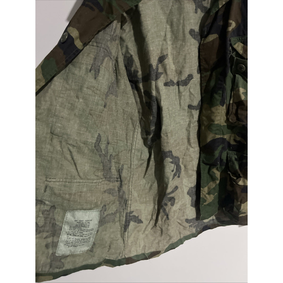 US Military Woodland BDU Combat Coat Jacket Medium Regular Ripstop Selma USA