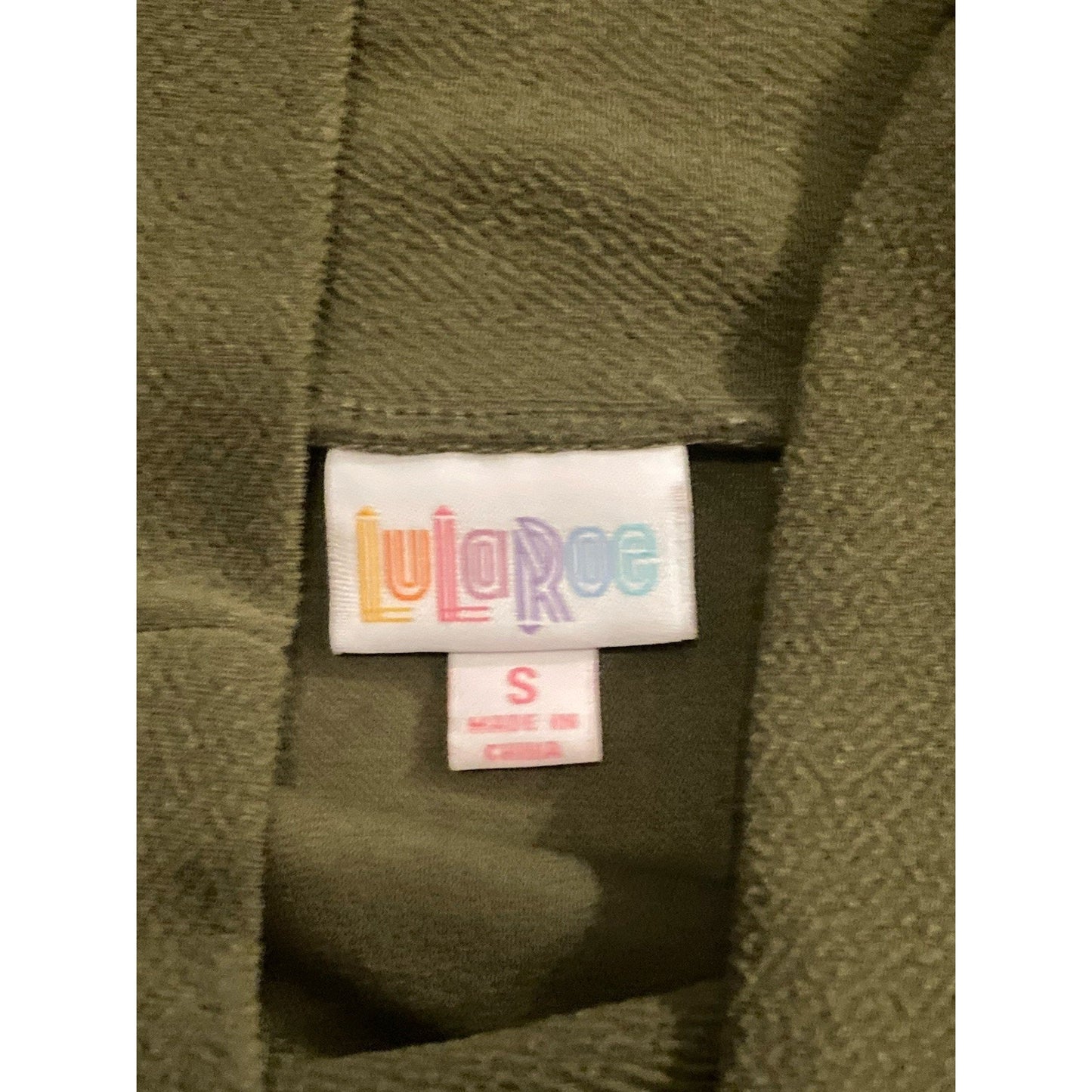 LuLaRoe A Line Skirt Small Yellow Pull On Dark Olive Green