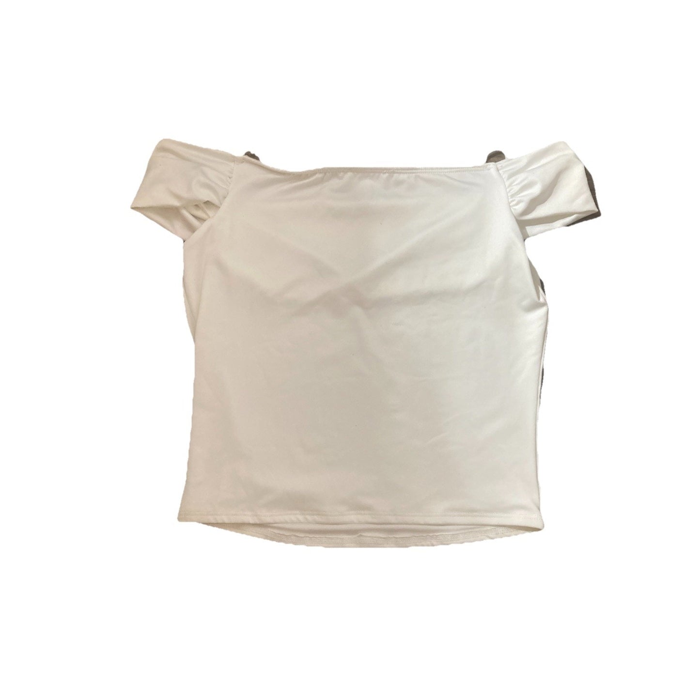 Live In the Moment Size Large Women’s White Cold Shoulder Blouse Classic Chic
