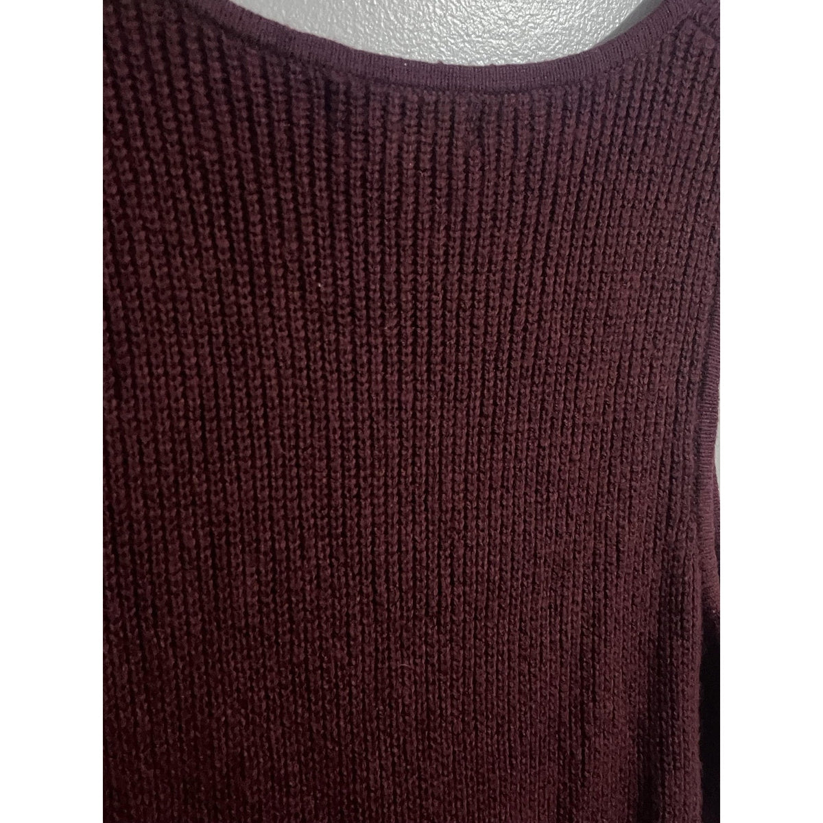 Dress Womens XL Purple Sweater Dress Fit & Flare Tank Midi Knit Stretch