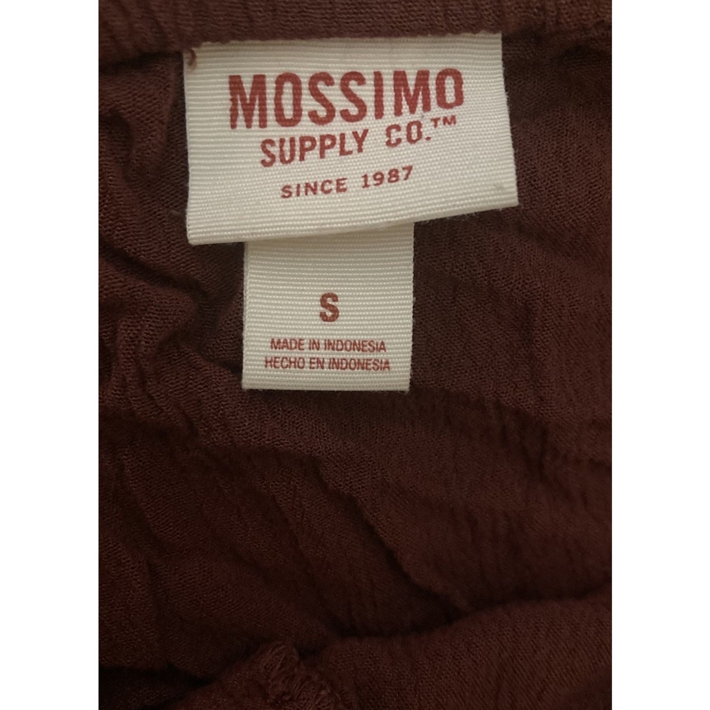 Y2K Mossimo Mini Dress Womens S Maroon Woven Sundress Sleeveless Boho Buttons