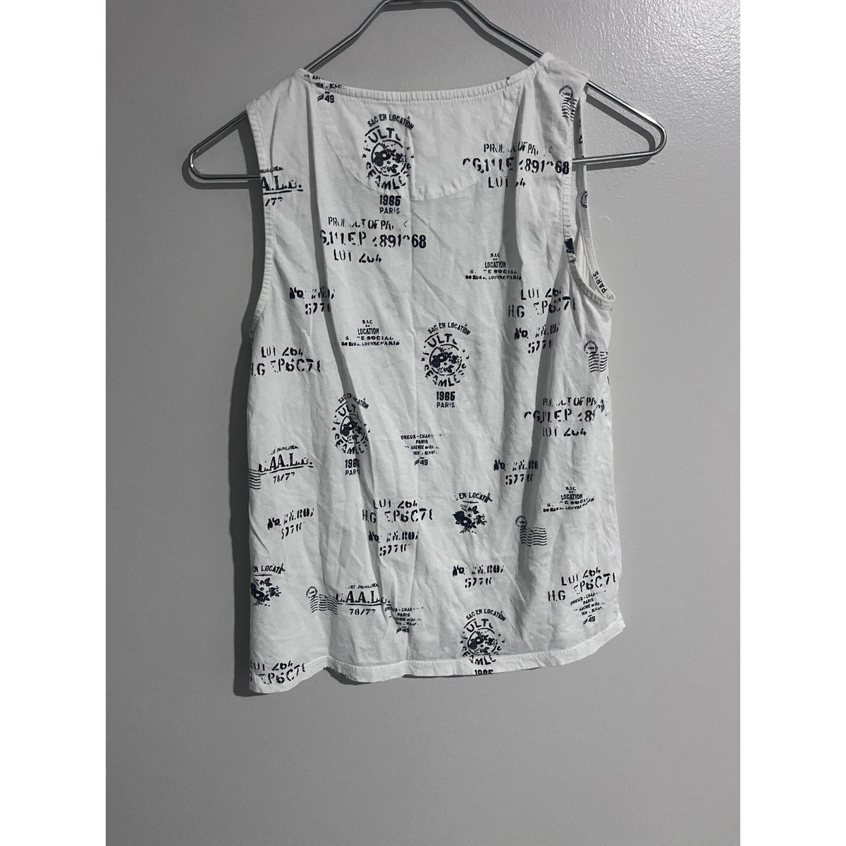 Anthropologie Tank Womens S White Tunic Scoop Neck Jersey 100% Cotton Casual