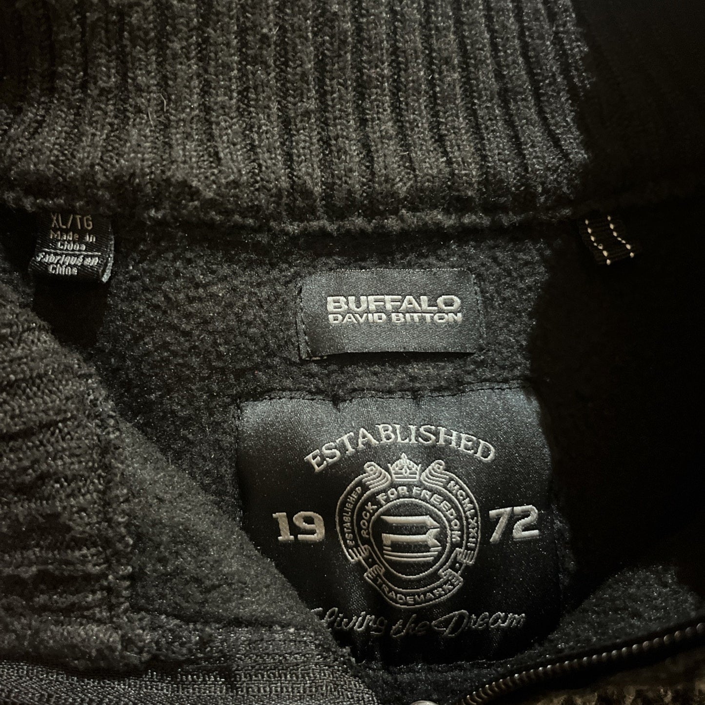 Buffalo David Bitton Men’s Sweater Black Werneck Winter Jute Mix SZ XL
