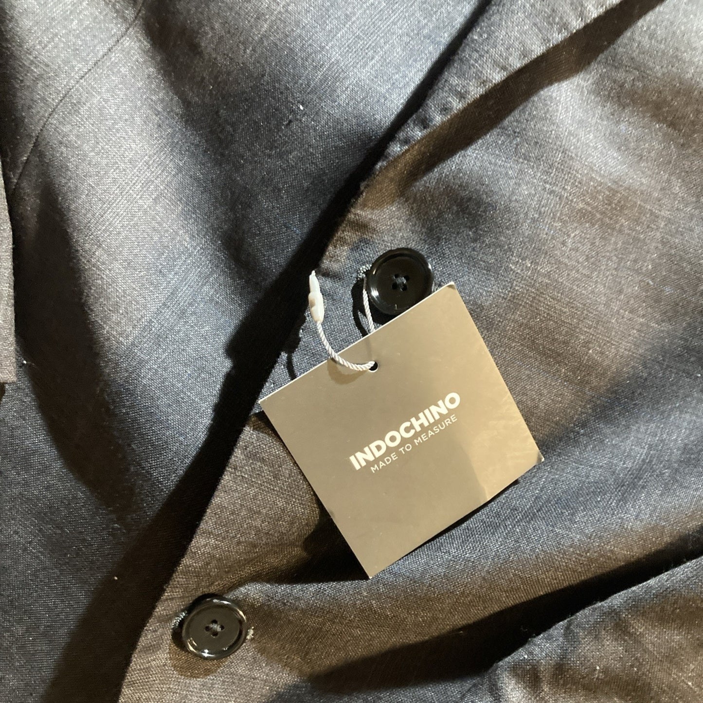 NWT FLAWS Indochino Blazer Men Black Jacket Wool Cashmere Luxury Made to Measure