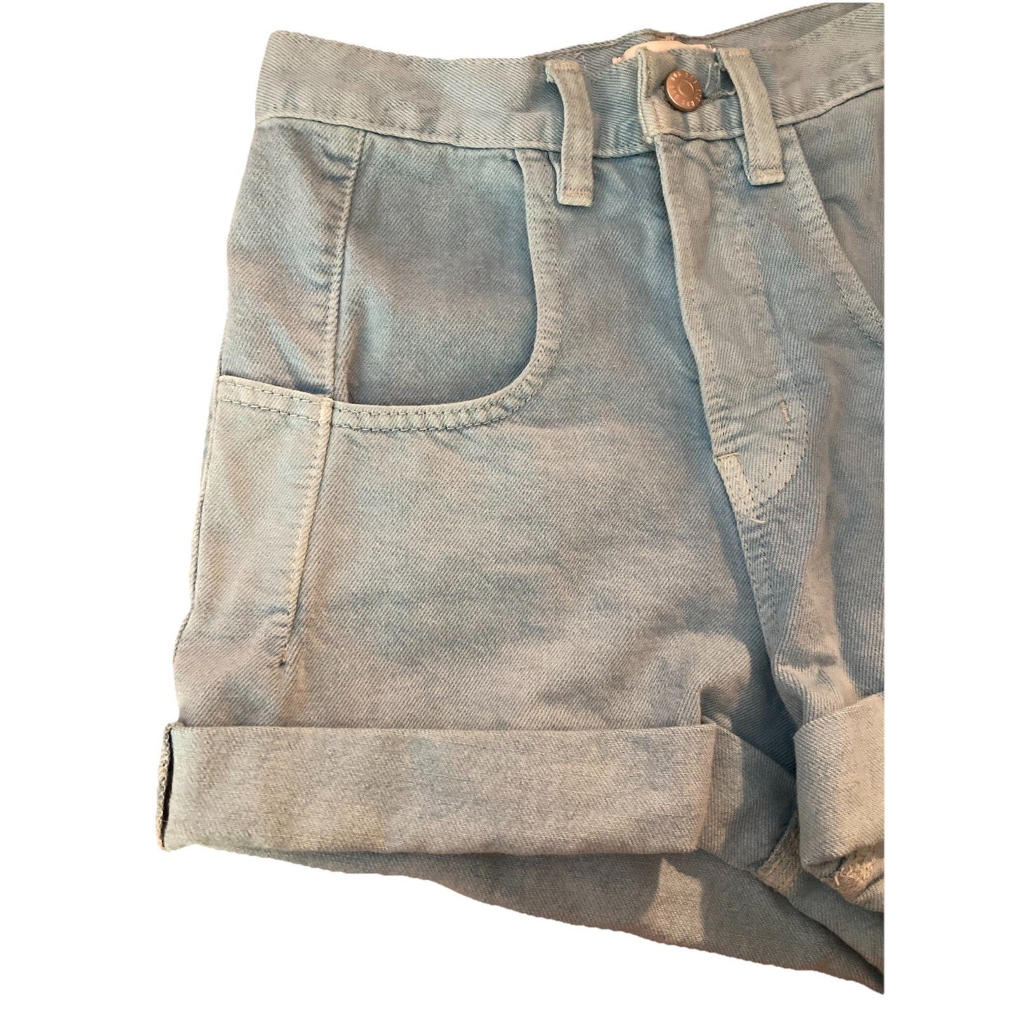 BDG Brand Light Wash Blue Cuffed Denim Short Size 25 Hammies Style Short