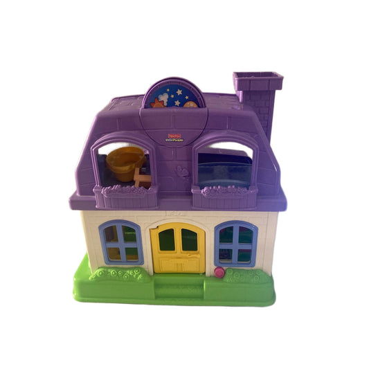2008 Fisher Price House "Little People Happy Sounds Home" Purple-Tested WORKS