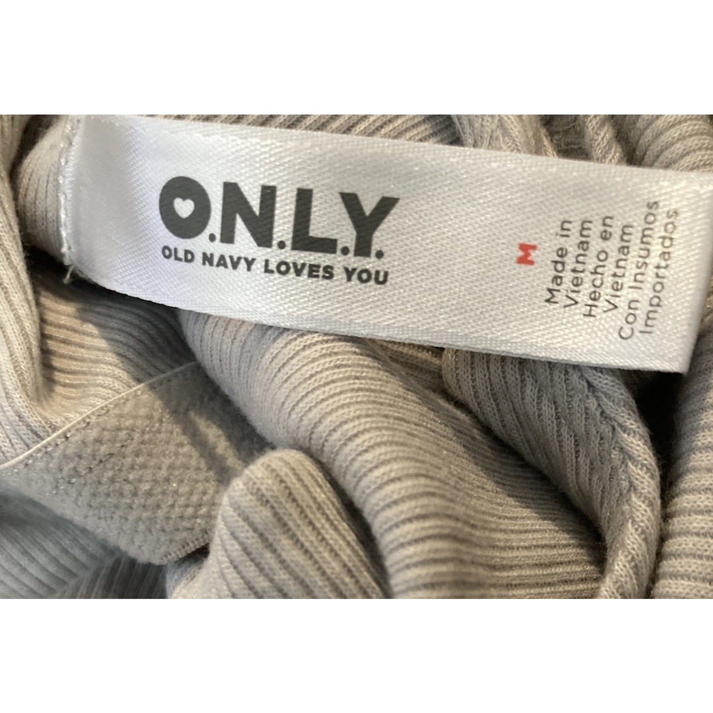 Old Navy Loves You ONLY Women's Size M Rib Knit Sweater Cropped Tank Top Gray