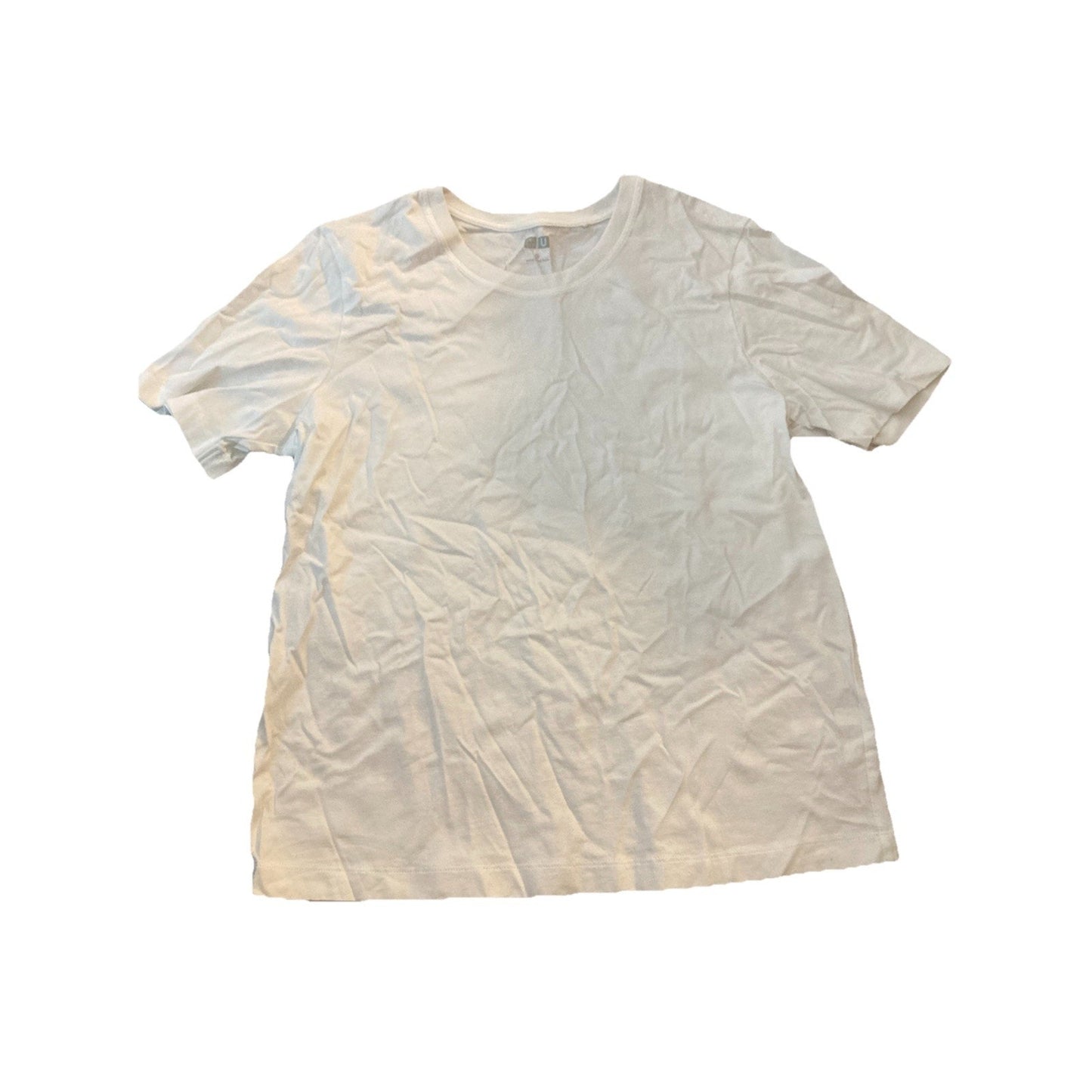 UNIQLO 100% Cotton Crew Neck Tshirt White Men’s Small Plain Tee Casual Minimal