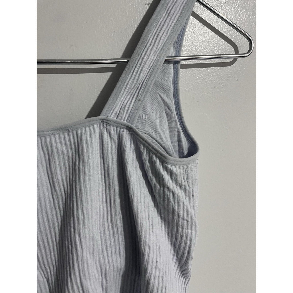 Revival Tank Womens S Gray Cropped Padded Stretch Jersey Summer Casual