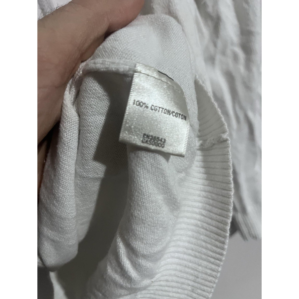 Van Heusen Cardigan Womens M White Lightweight Collarless Button Long Sleeve