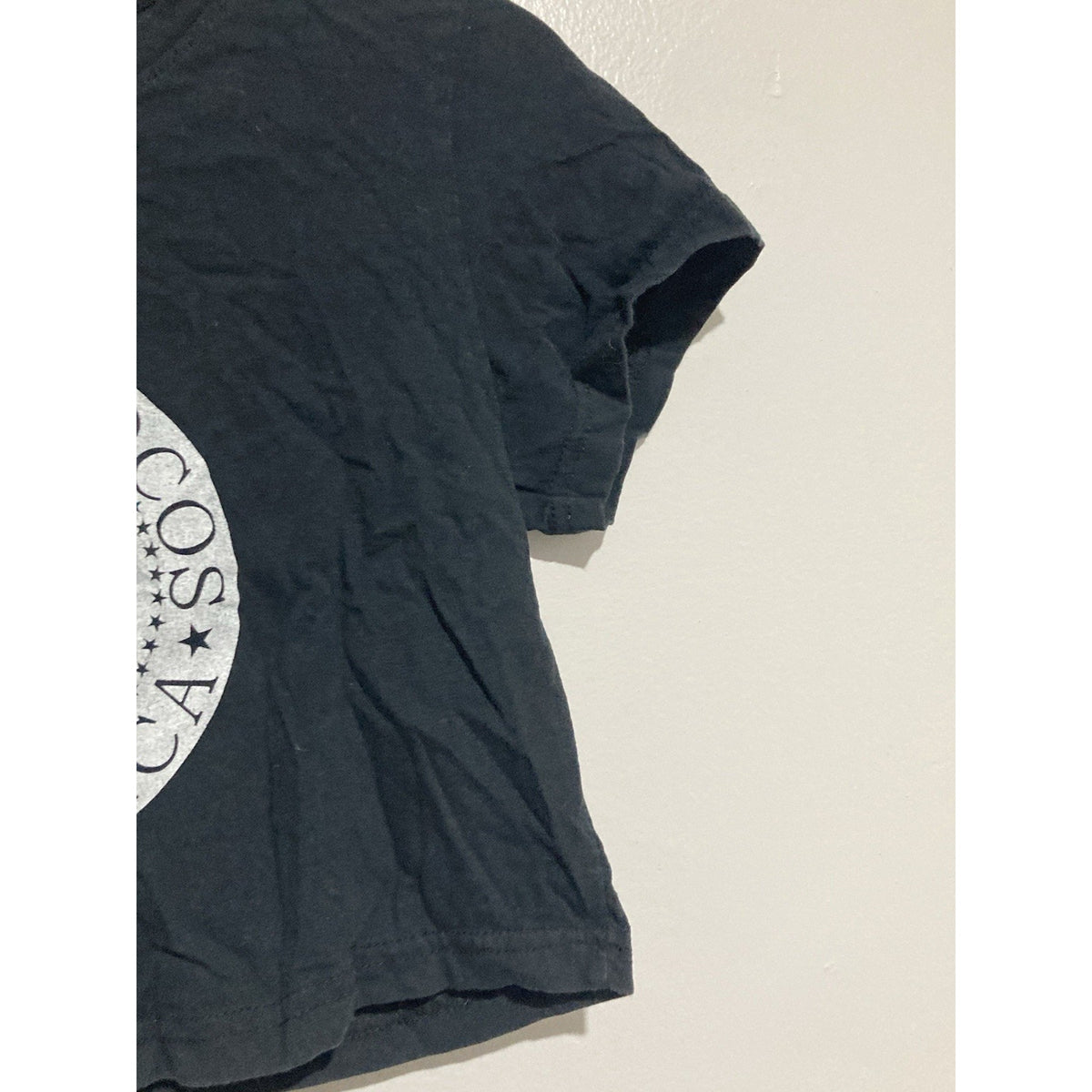 Frijoles Locos Surf Shop Costa Rica Crop Top Size XS Black Logo Graphic
