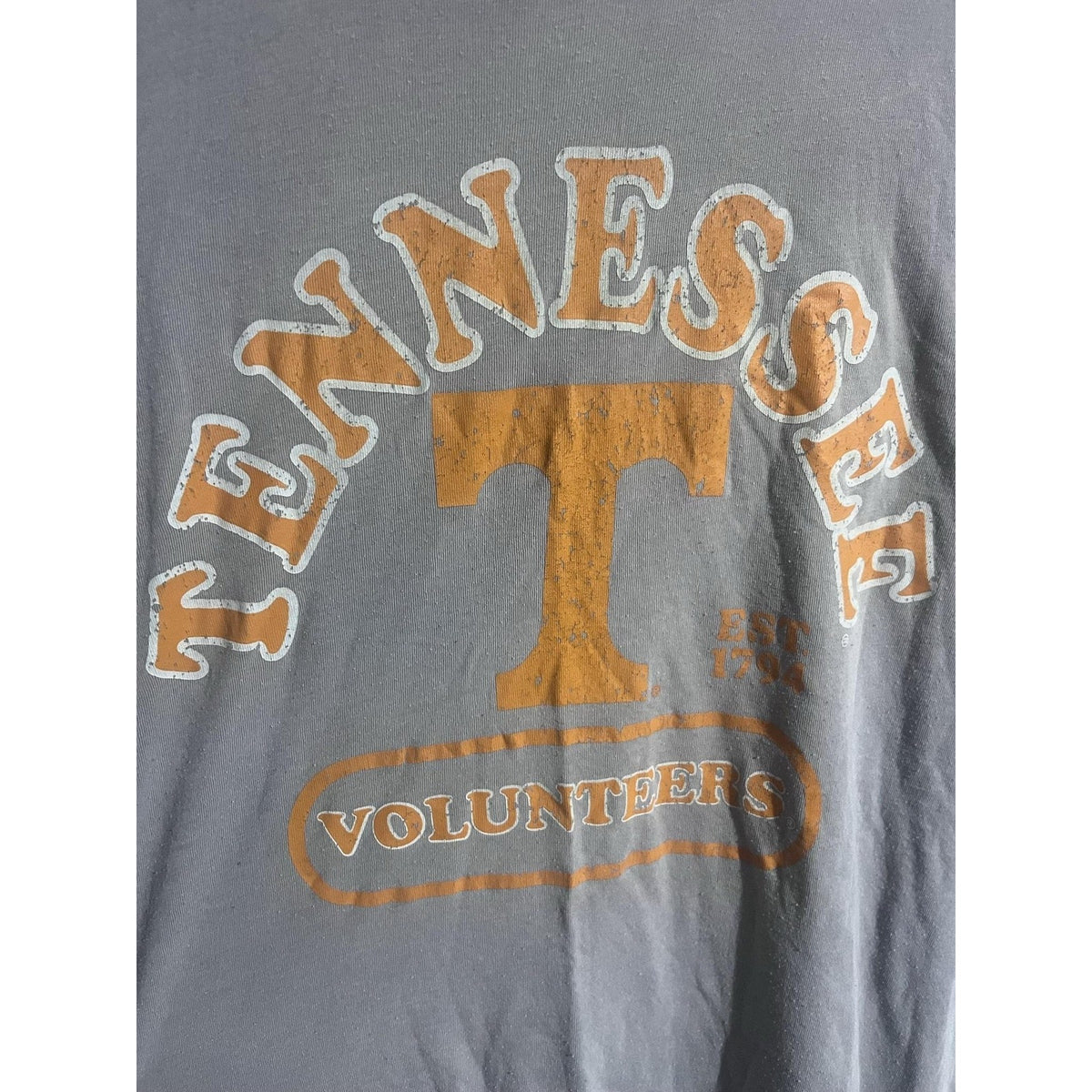 Tennessee Volunteers Shirt Mens Large Gray NCAA Football Crewneck Fanatics