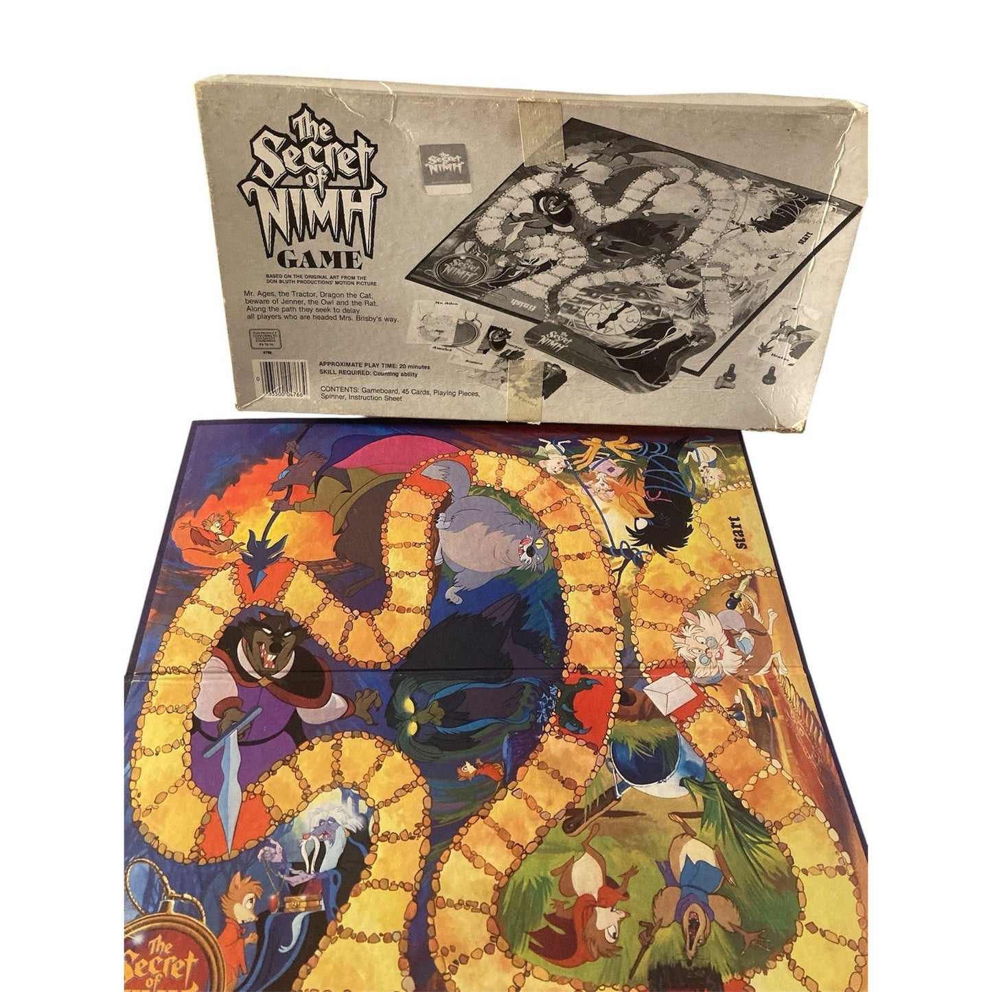 1982 The Secret of Nimh Board Game Whitman Vintage 100% Complete Mrs Brisby
