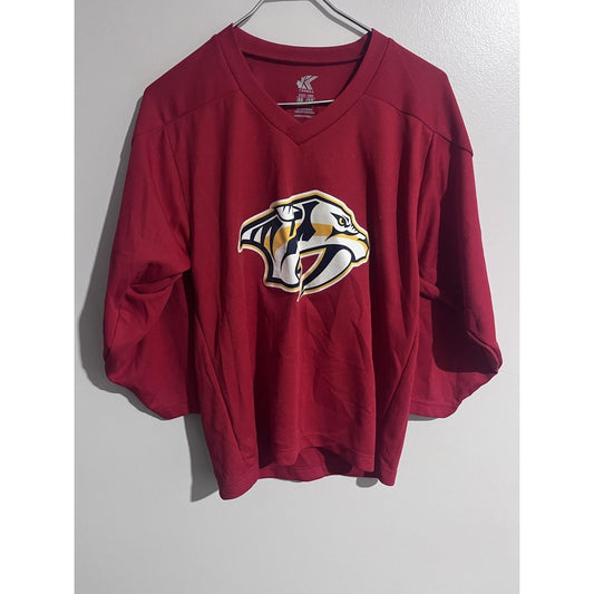 Kobe Sportswear Shirt Boys M Red Jersey V-Neck Hockey Mesh Tagless Logo