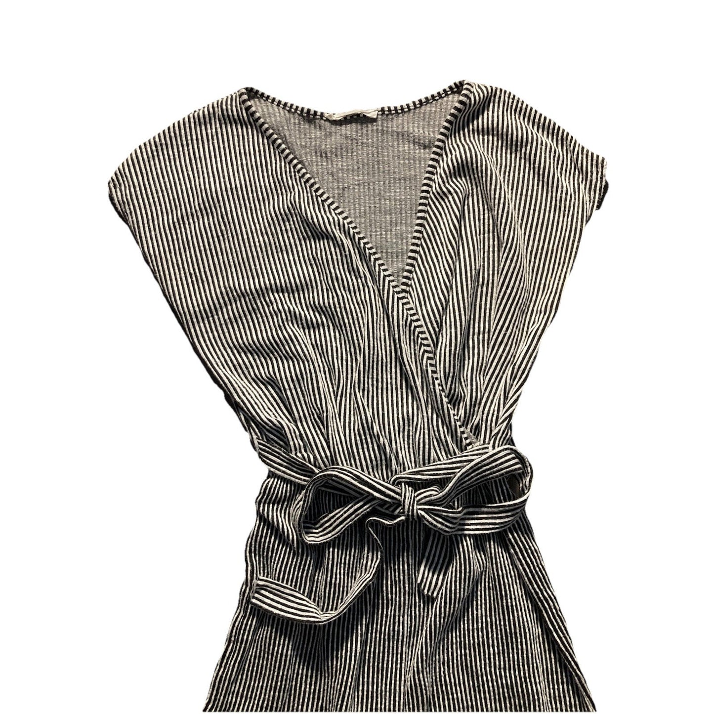 Striped Black And White Romper Pants Caution To The Wind Striped Jumper Women’s