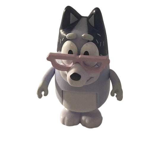 Bluey Nana Figure Grandma Chris Glasses Blue Nana Heeler Family Ludo Studio
