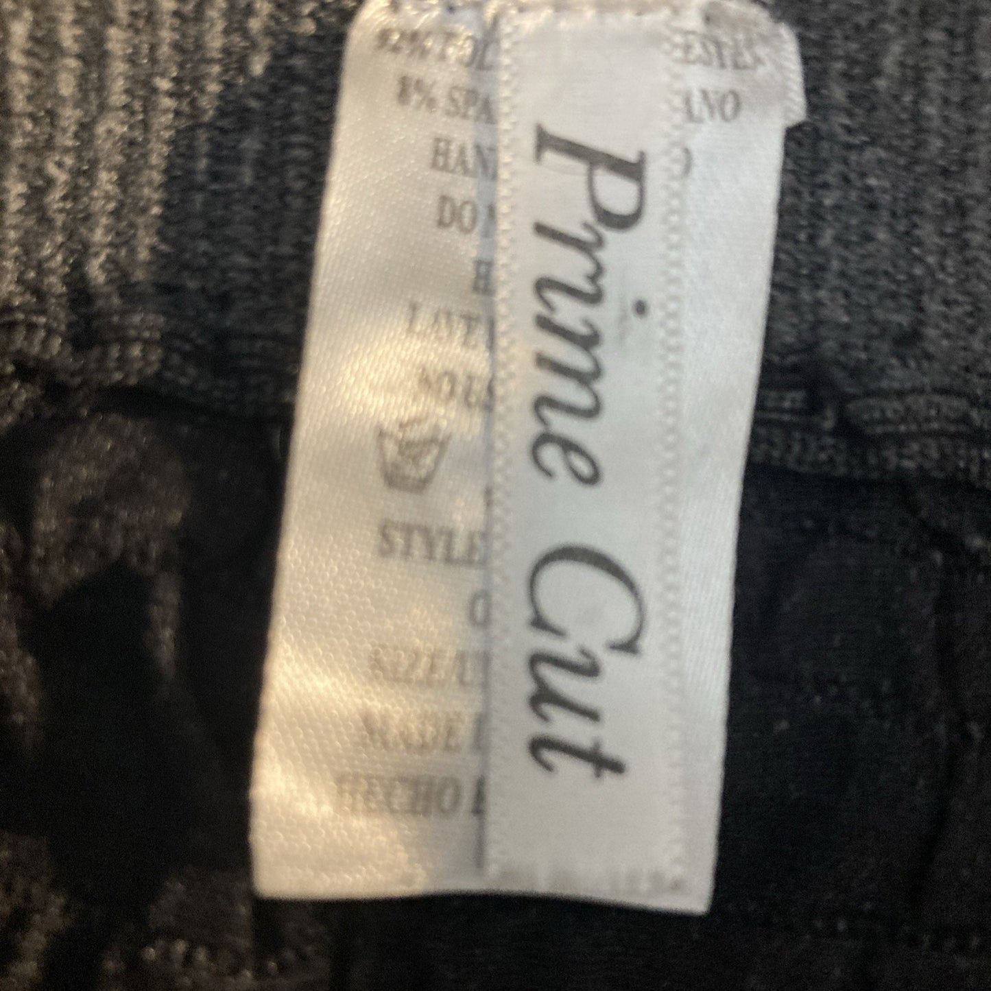 Prime Cut Women One Size Skirt Gray Layered Pencil Ribbed Elastic Waistline