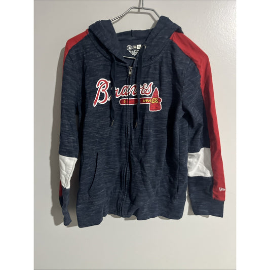 Men's Atlanta Braves Baseball MBA Sports New Era Full Zip Hoodie Size Medium