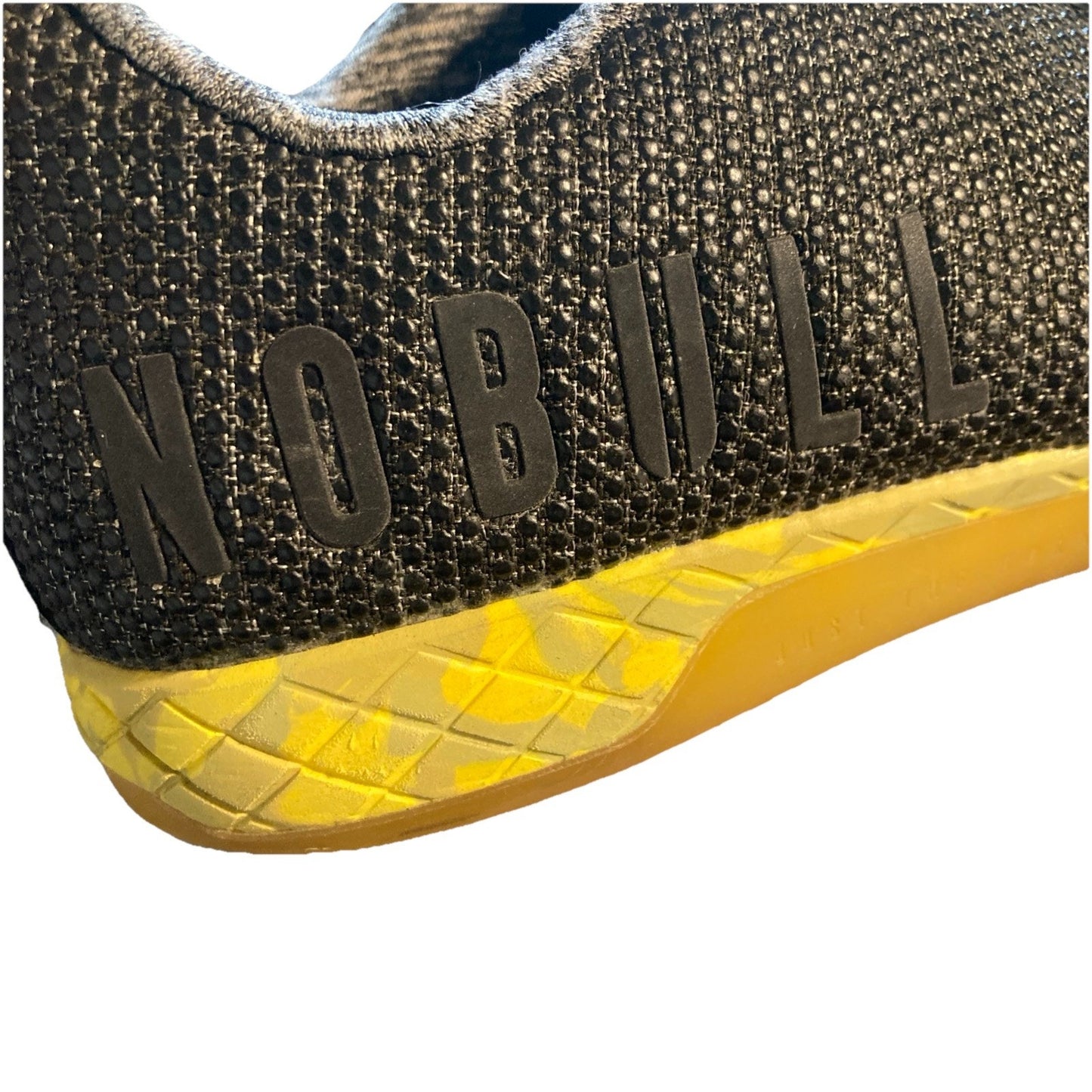 Nobull Gum Trainer Yellow Sole Unisex Gray Sneaker Mens 5 Womens 6.5 Shoe