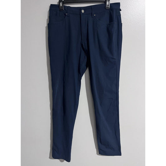 Lululemon Pants Mens 34x31 Blue Chino Slim Fit Microfiber Stretch Pockets