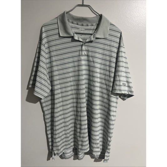 Men’s Polo Shirt For Golf Size Medium By IZOD XFG Striped wicking