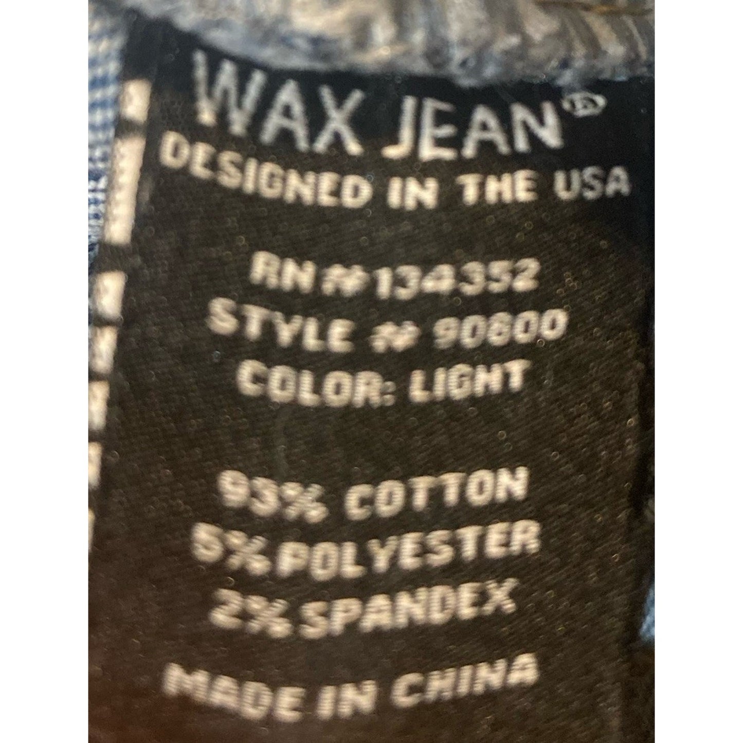 Wax Jean Butt Women's White Wash Blue Jeans Denim Skinny Jeans Button Sz 1