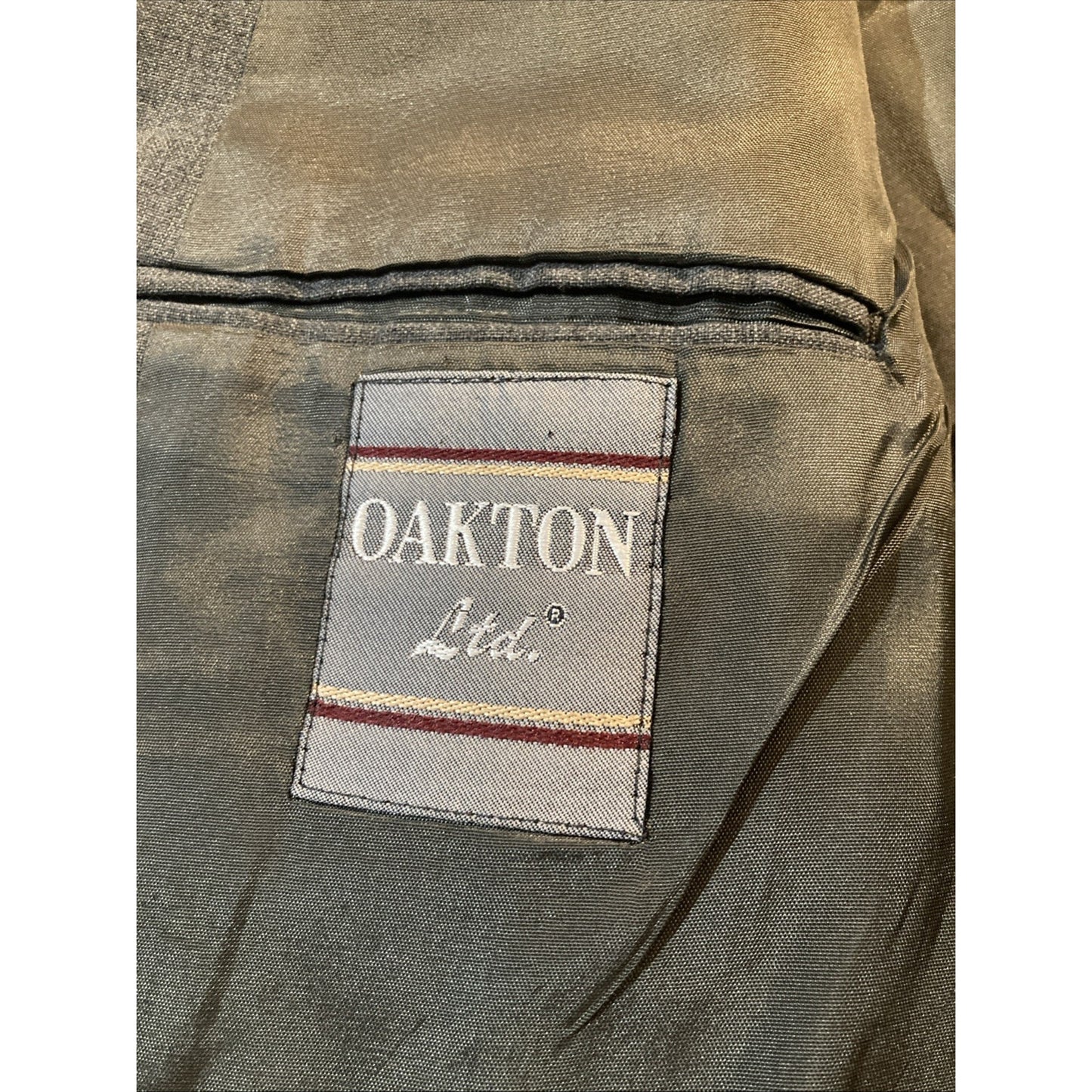 Vintage Academia Oakton Ltd Mens Gray Blazer Jacket Wool Blend Sport Coat