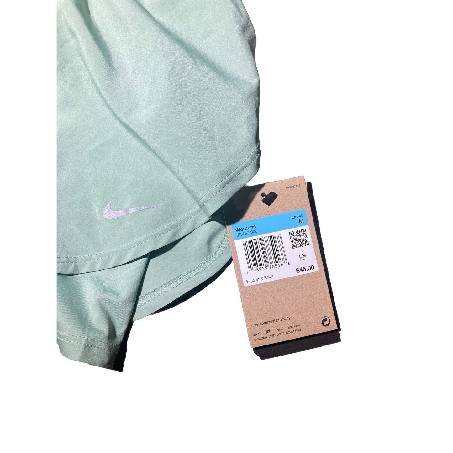NWT Women’s Nike DriFit Tennis Shorts Size Medium High Waisted Hidden Drawstring