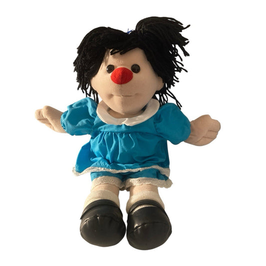 CLEAN Big Comfy Couch Molly Doll Plush Stuffed Soft Toy 17” Blue Dress VTG 1995