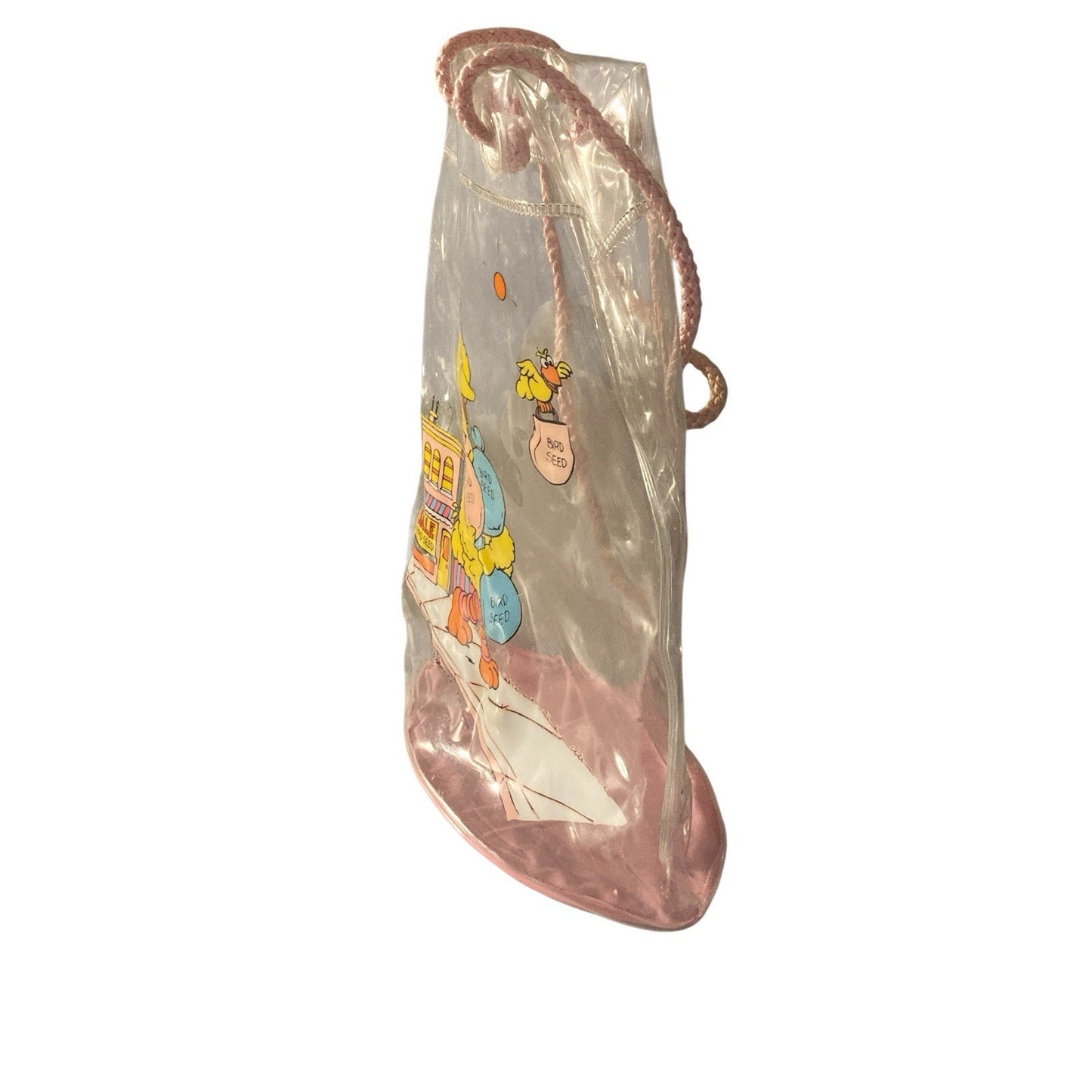Rare! Clear Big Bird Bird Seed Bag/ Purse 10” Long 8” Wide Muppets