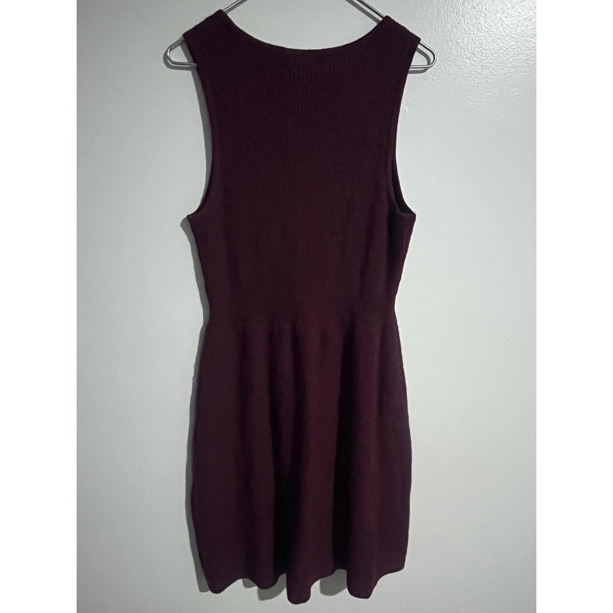 Dress Womens XL Purple Sweater Dress Fit & Flare Tank Midi Knit Stretch