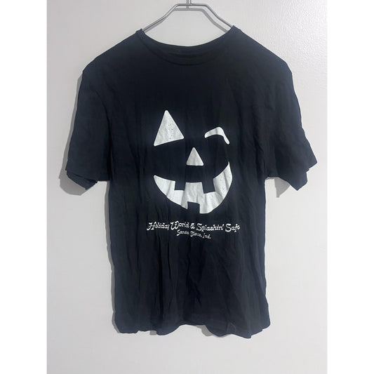 Holiday World Shirt Mens S Black Short Sleeve Pumpkin Halloween Graphic