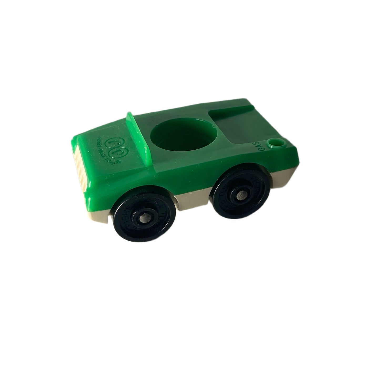 Vintage Fisher Price Little People Green and White One Seater Car
