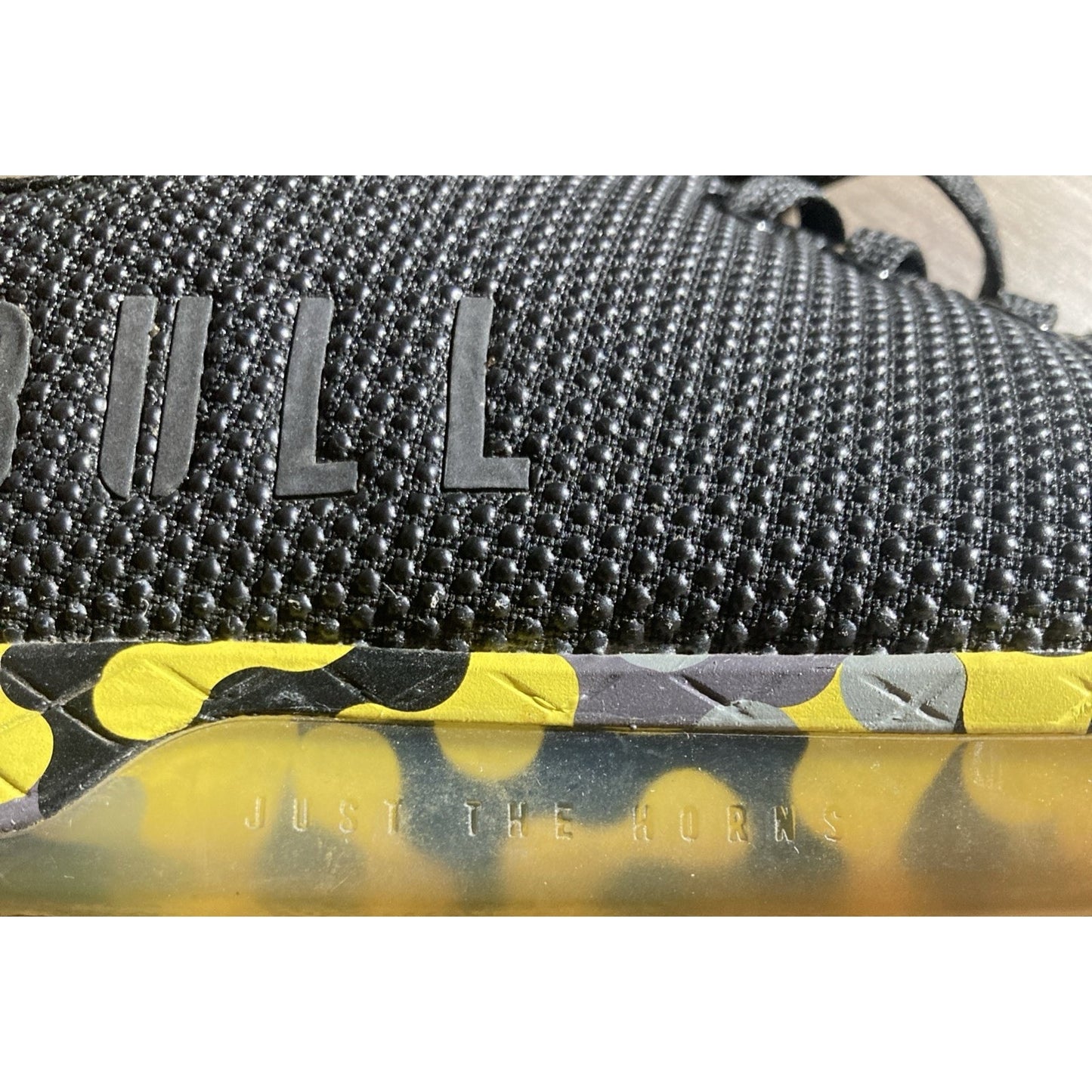 Nobull Superfabric Gun Trainer Shoes Sneakers Black Yellow Women’s 7 Men’s 5.5