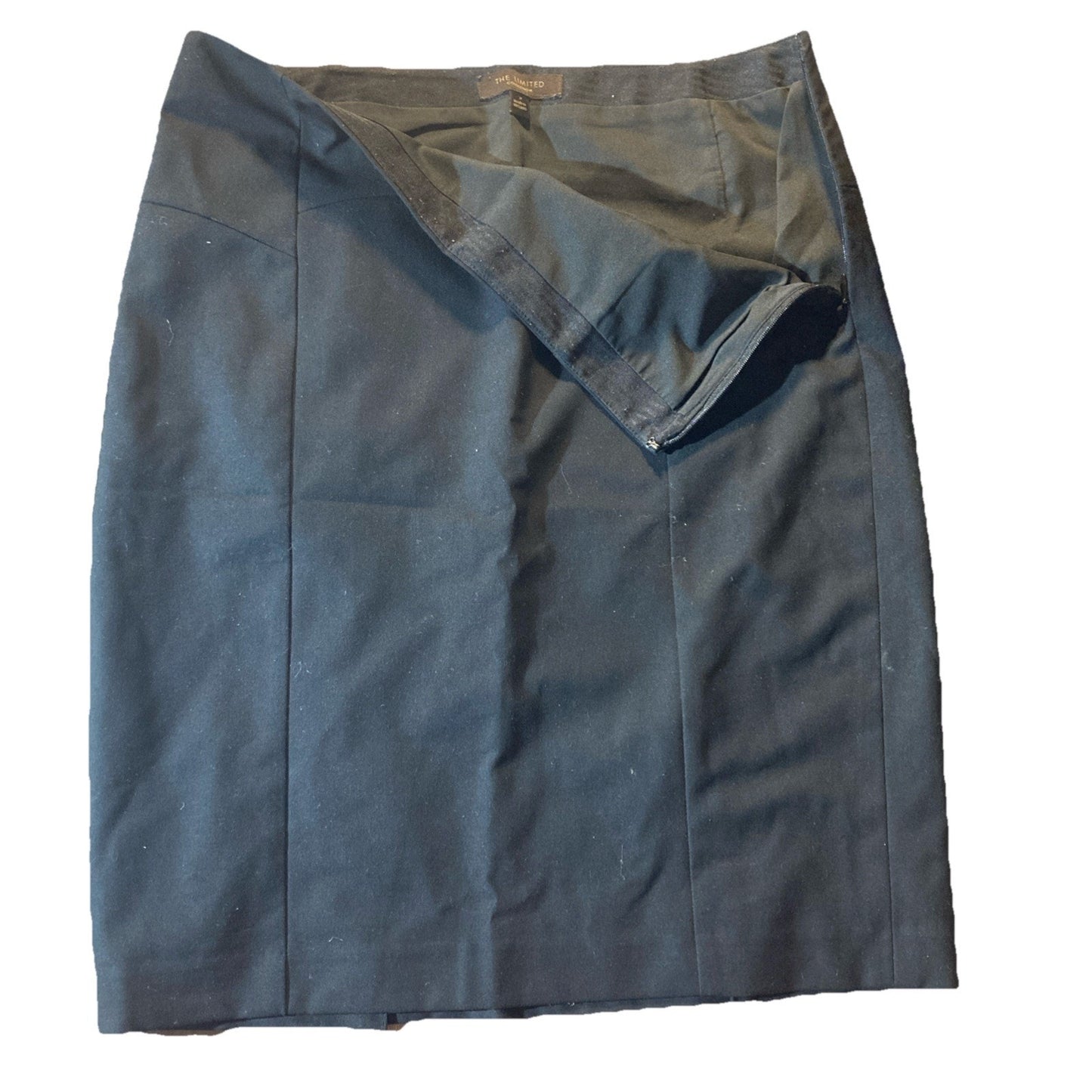 Y2K Librarian The Limited Skirt Size 2 Black Knee Length Pencil Lined Slit