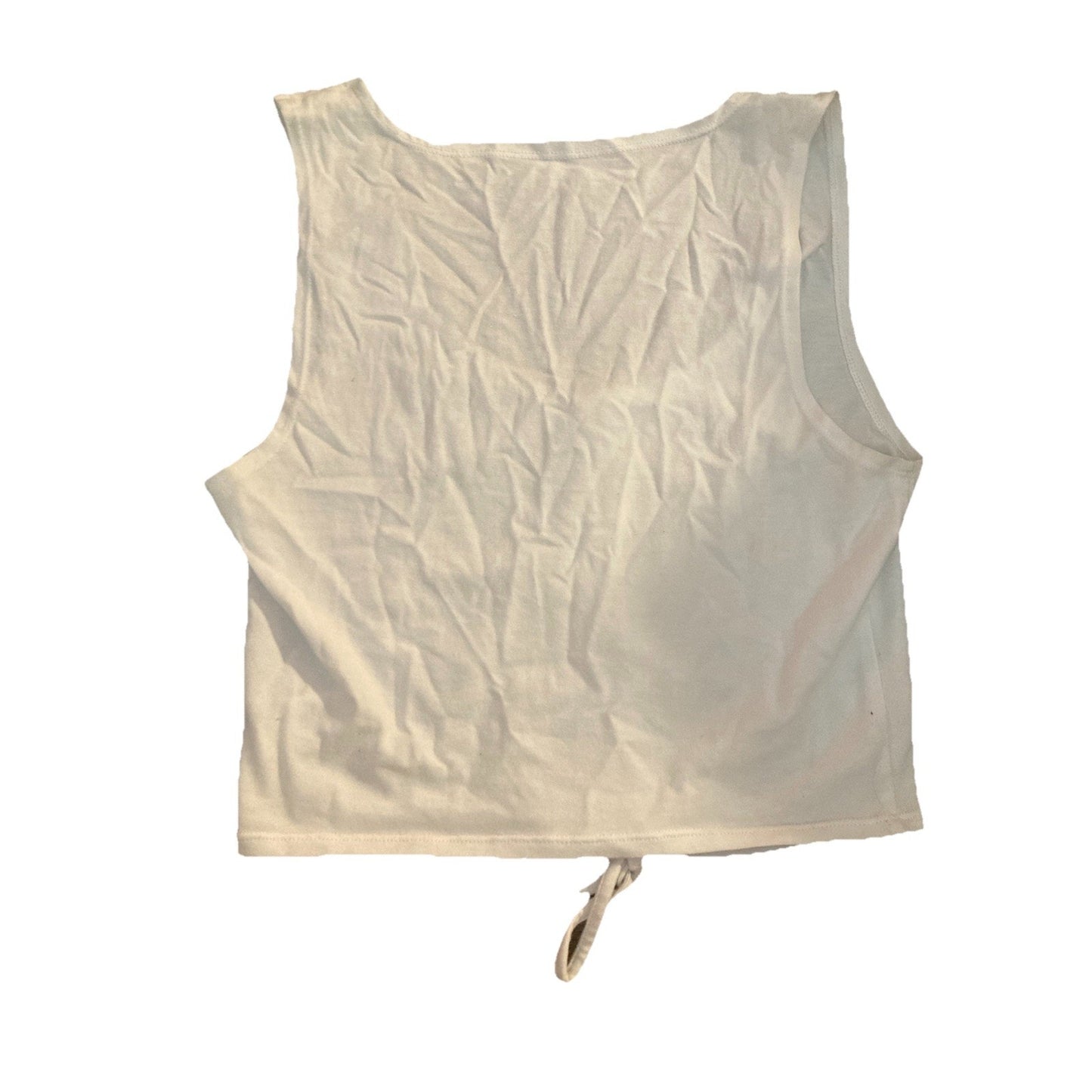 Pacsun Womens Medium Crop Top White Front Cinch Adjustable Pac Cares Eco