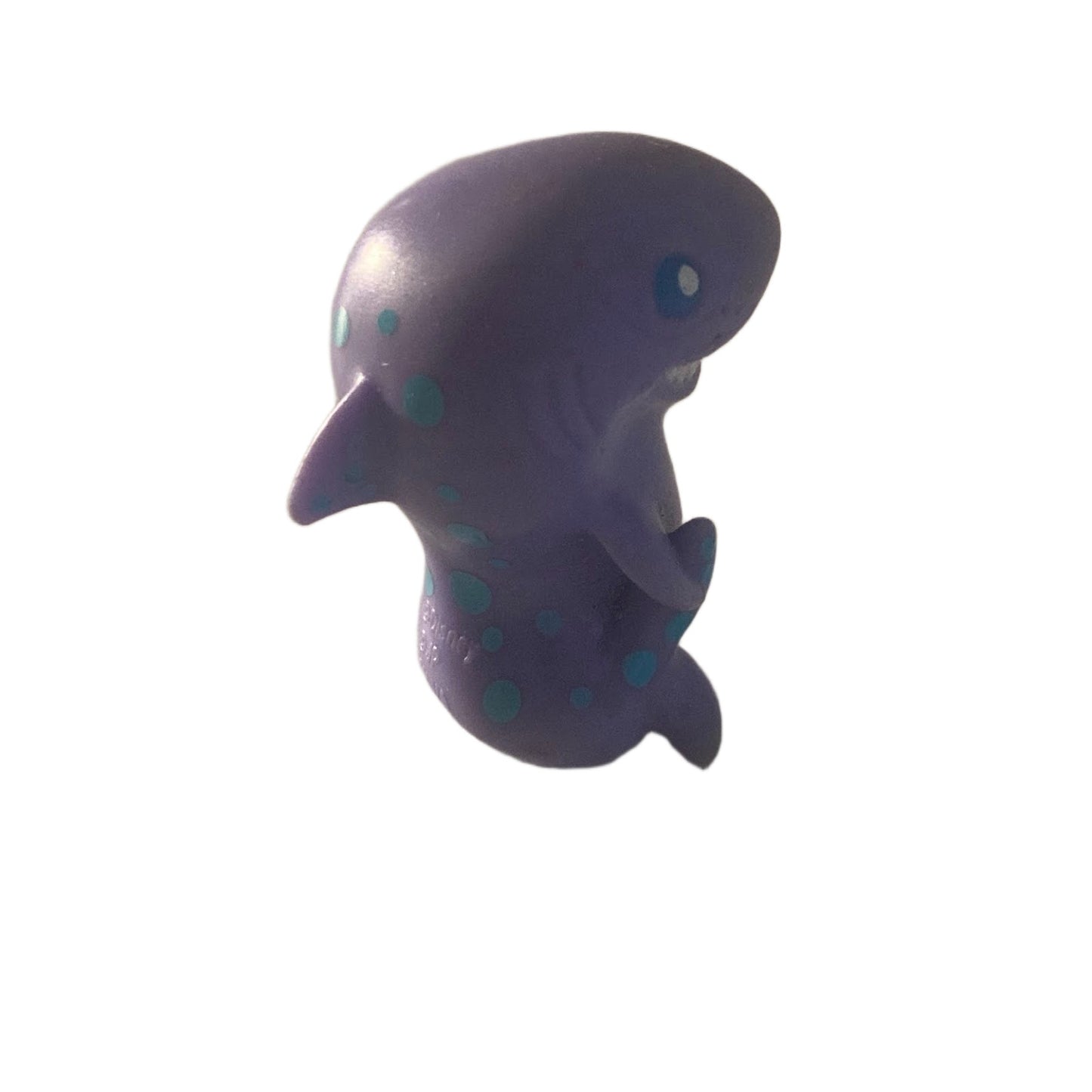 Disney Miniature Shark Figure Purple Smiling Cake Topper-Just Play 1.5" Tall