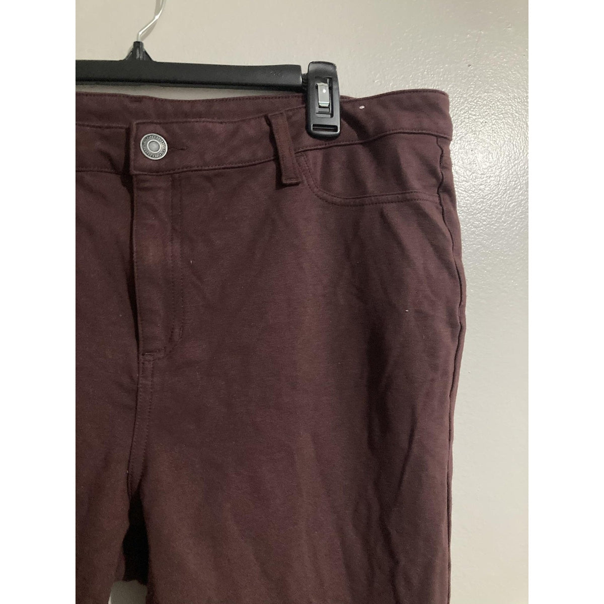 LC Lauren Conrad Pants Womens 1X Purple Jegging Skinny Stretch Knit Casual