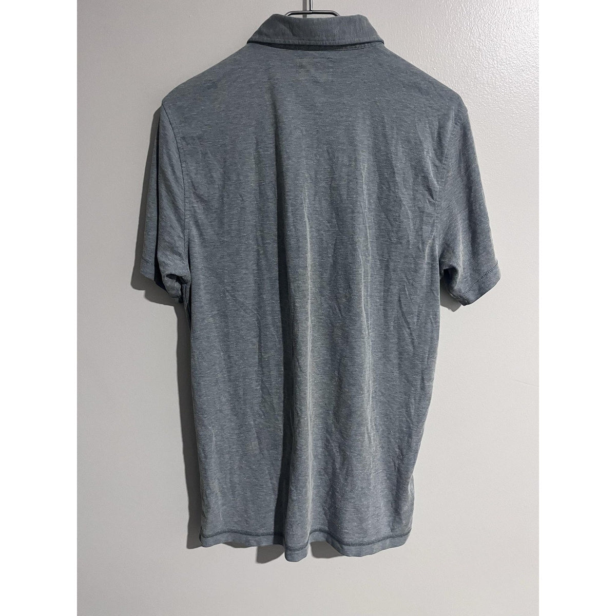 Linksoul Polo Shirt Mens M Gray Collared Short Sleeve Tempus Fugit Golf